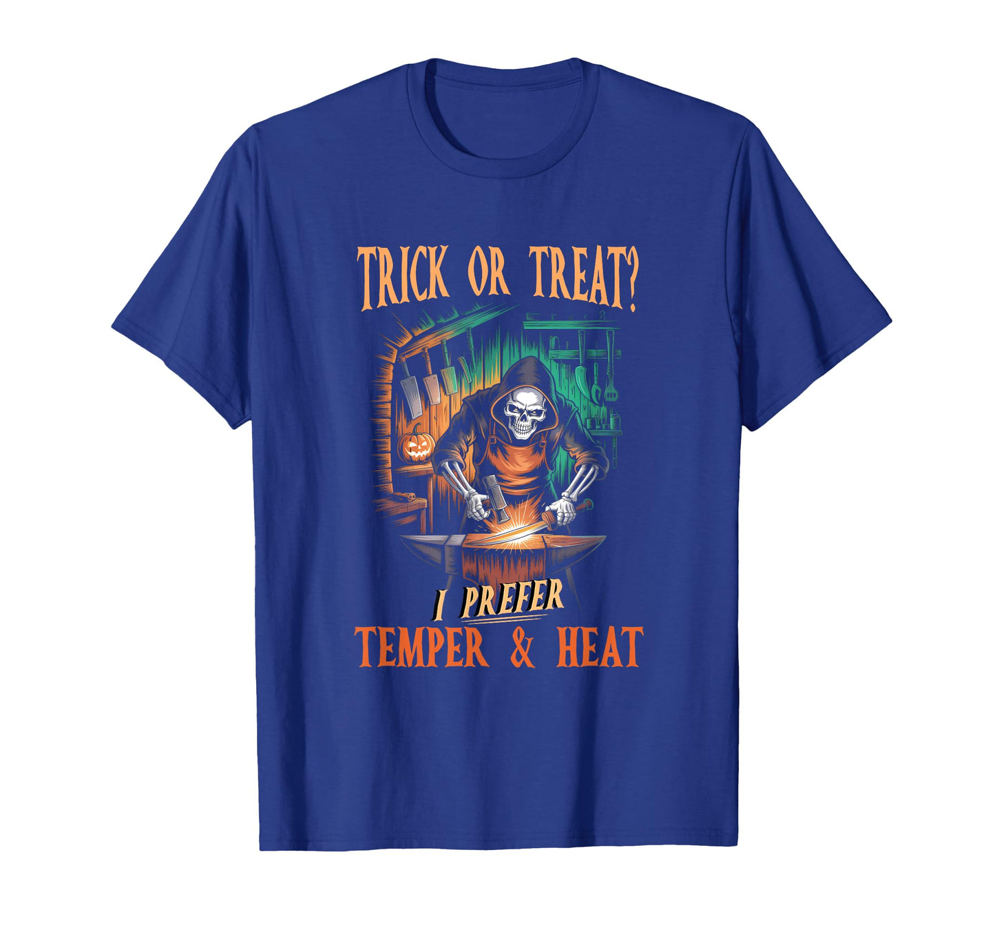 Trick Or Treat ? I Prefer Temper and Heat Halloween Skeleton T-Shirt