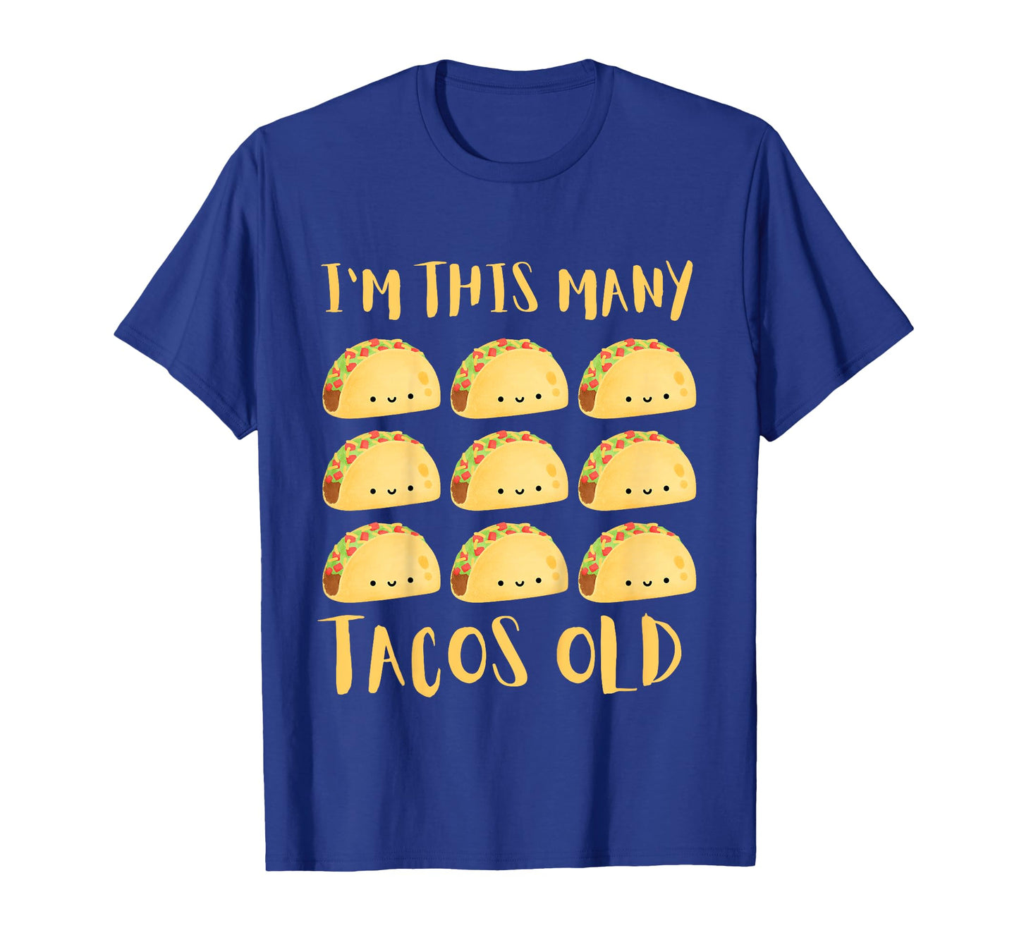 Kids I'm This Many Tacos Old - 9th Birthday 9 Years Old Bday T-Shirt