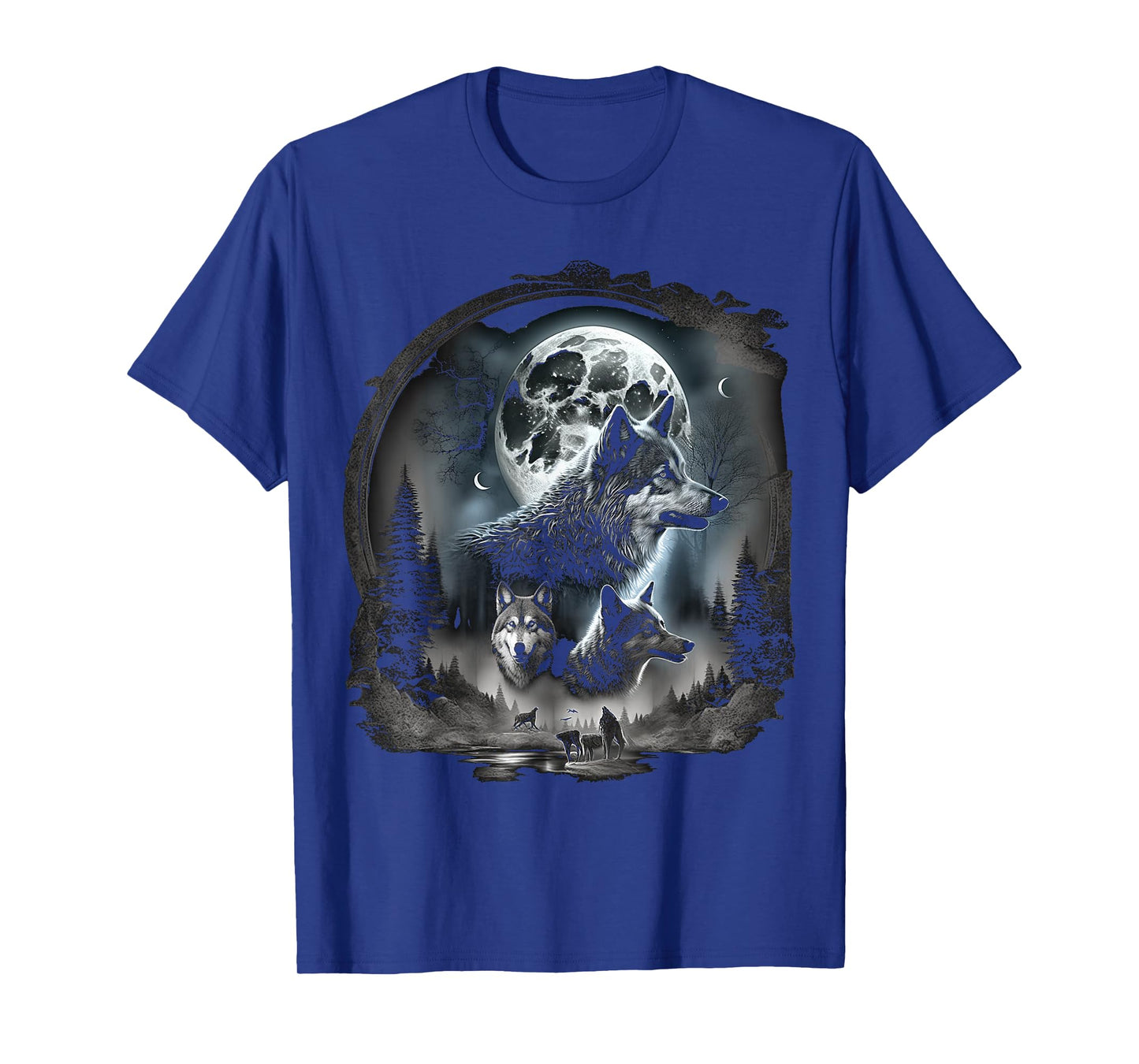 Wolves howling at moon wolf wild animal T-Shirt