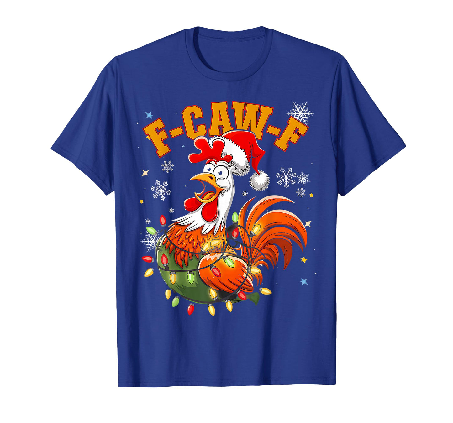 Funny Chicken Christmas Rooster Santa Hat Holiday Humor Xmas T-Shirt