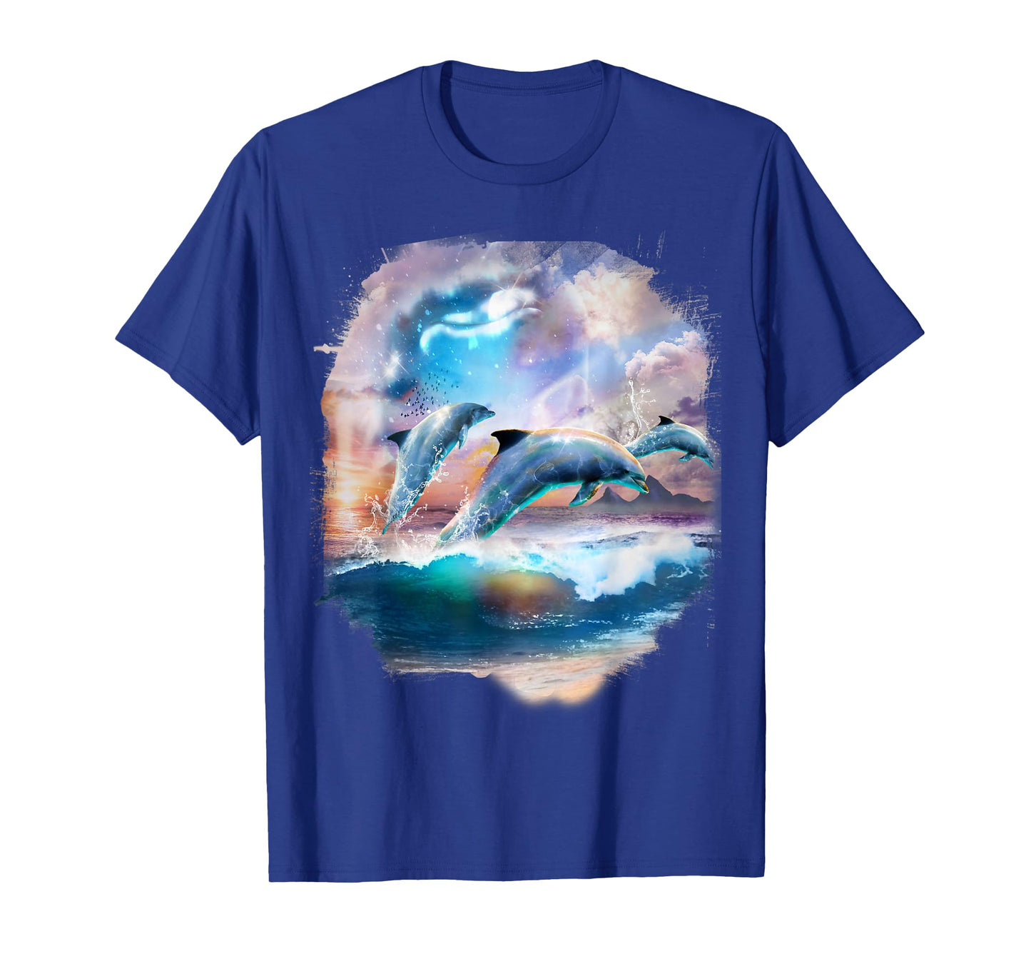 Dolphin Family, Dolphins in Clouds at Beach T-Shirt