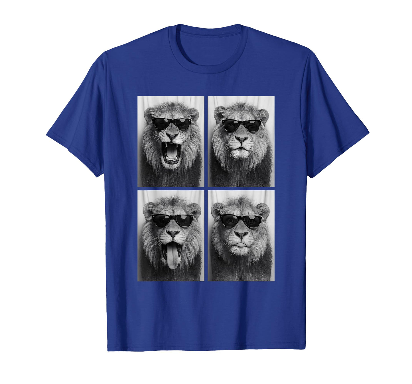 Cool Lion Sunglasses Wild Jungle Animal Lions Selfie Booth T-Shirt