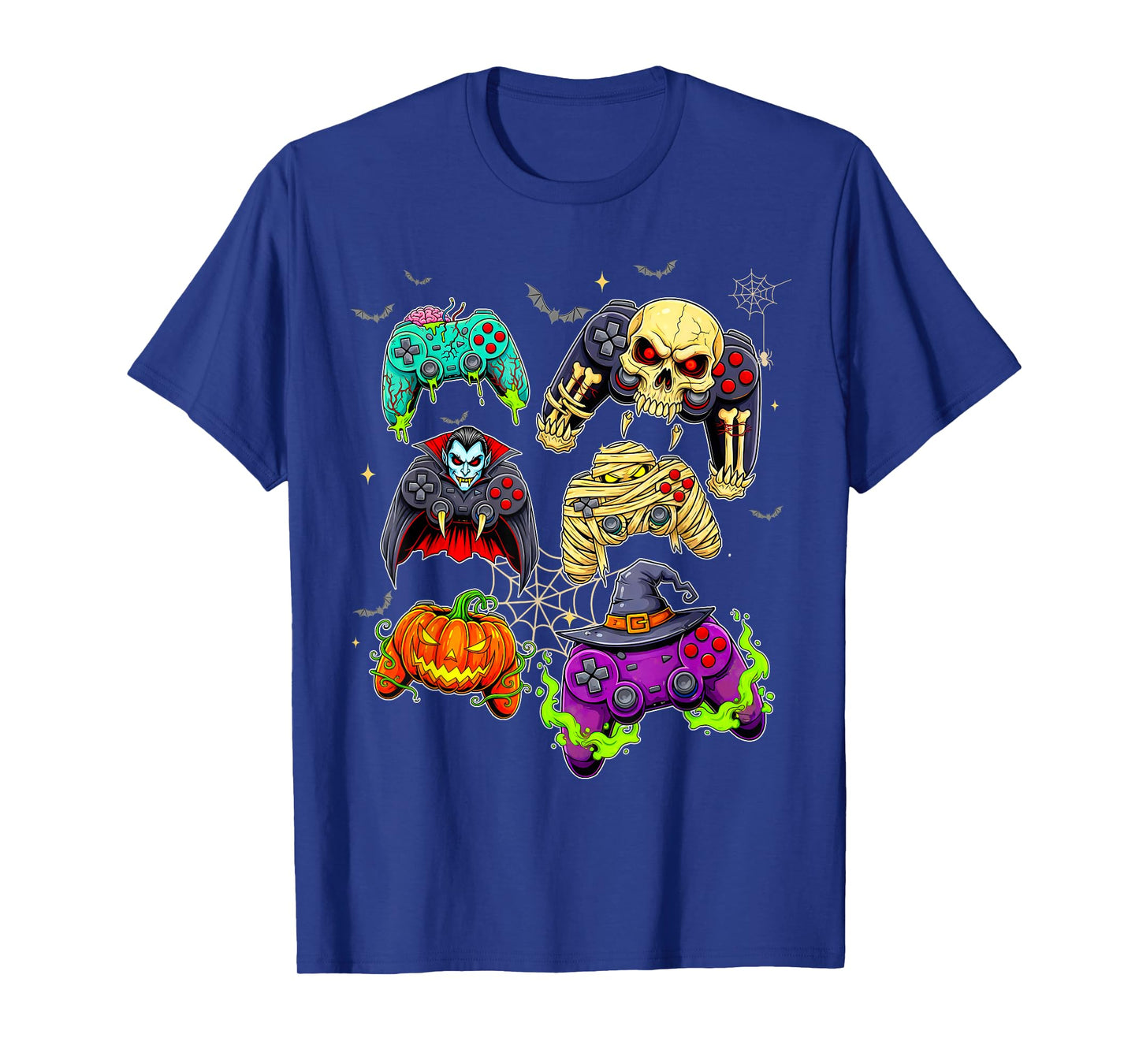 Halloween Gamer Skeleton Zombie Mummy Witch Vampire Gaming T-Shirt