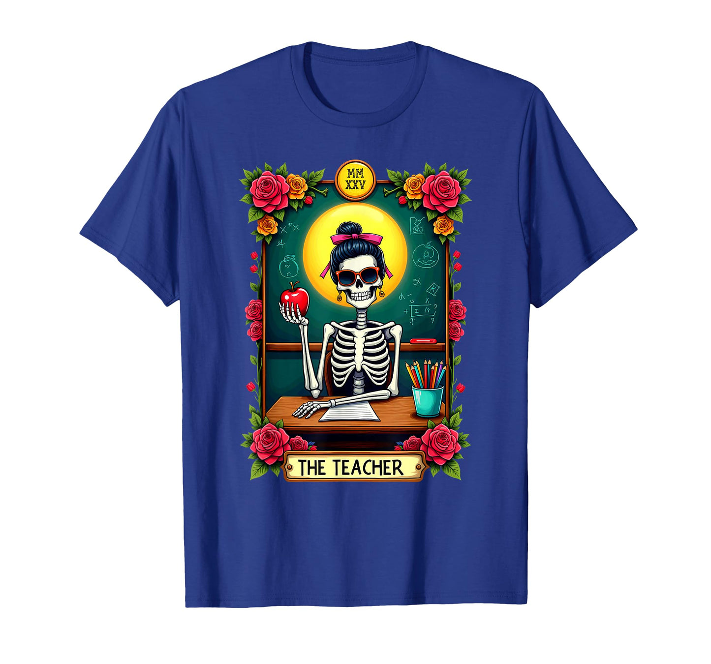 Gothic Tarot Card The Teacher Skeleton T-Shirt