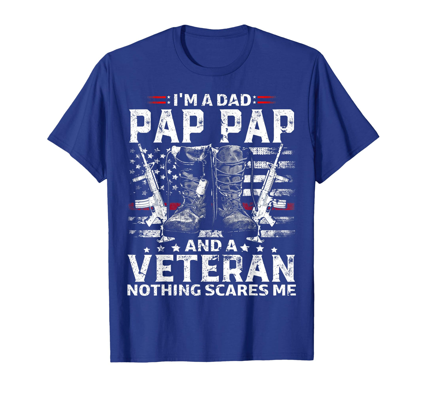 Mens I'm A Dad Pap Pap T Shirt Veteran T-Shirt
