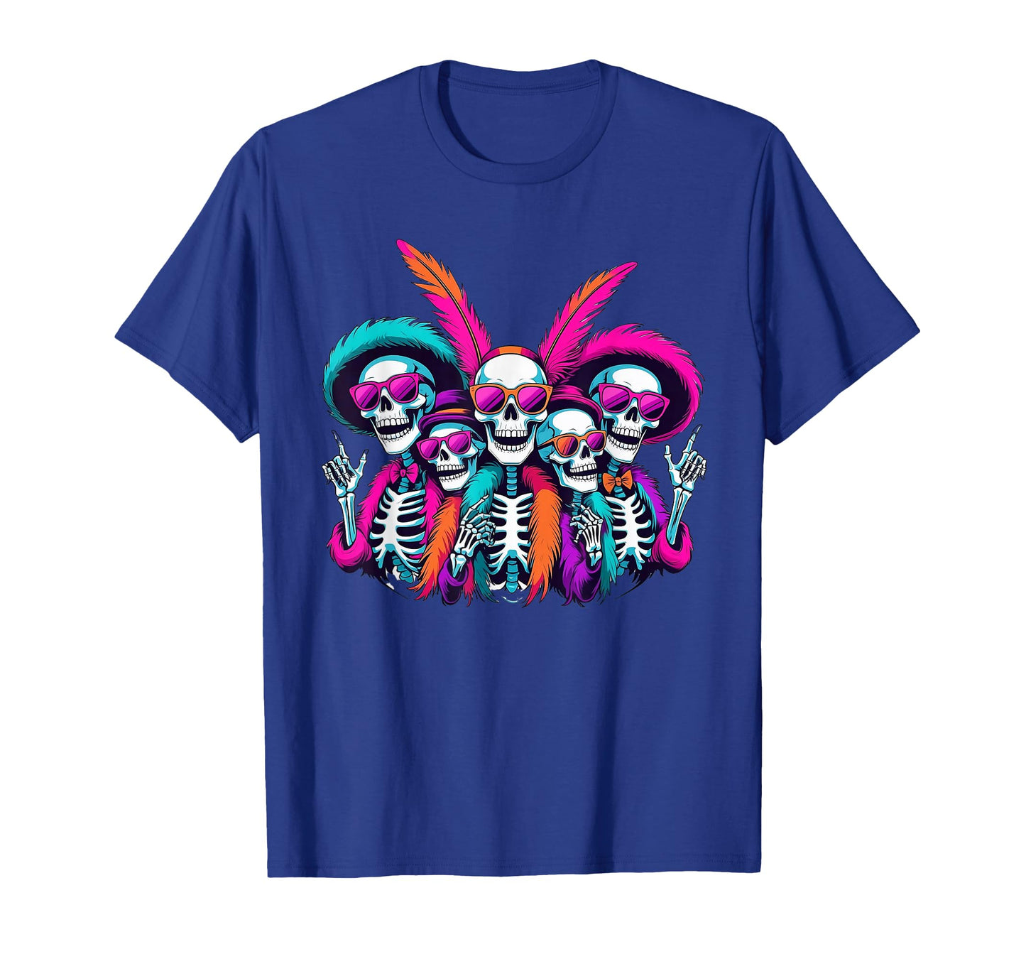 Retro Skeleton Dance Party β Funky Halloween Vibes T-Shirt