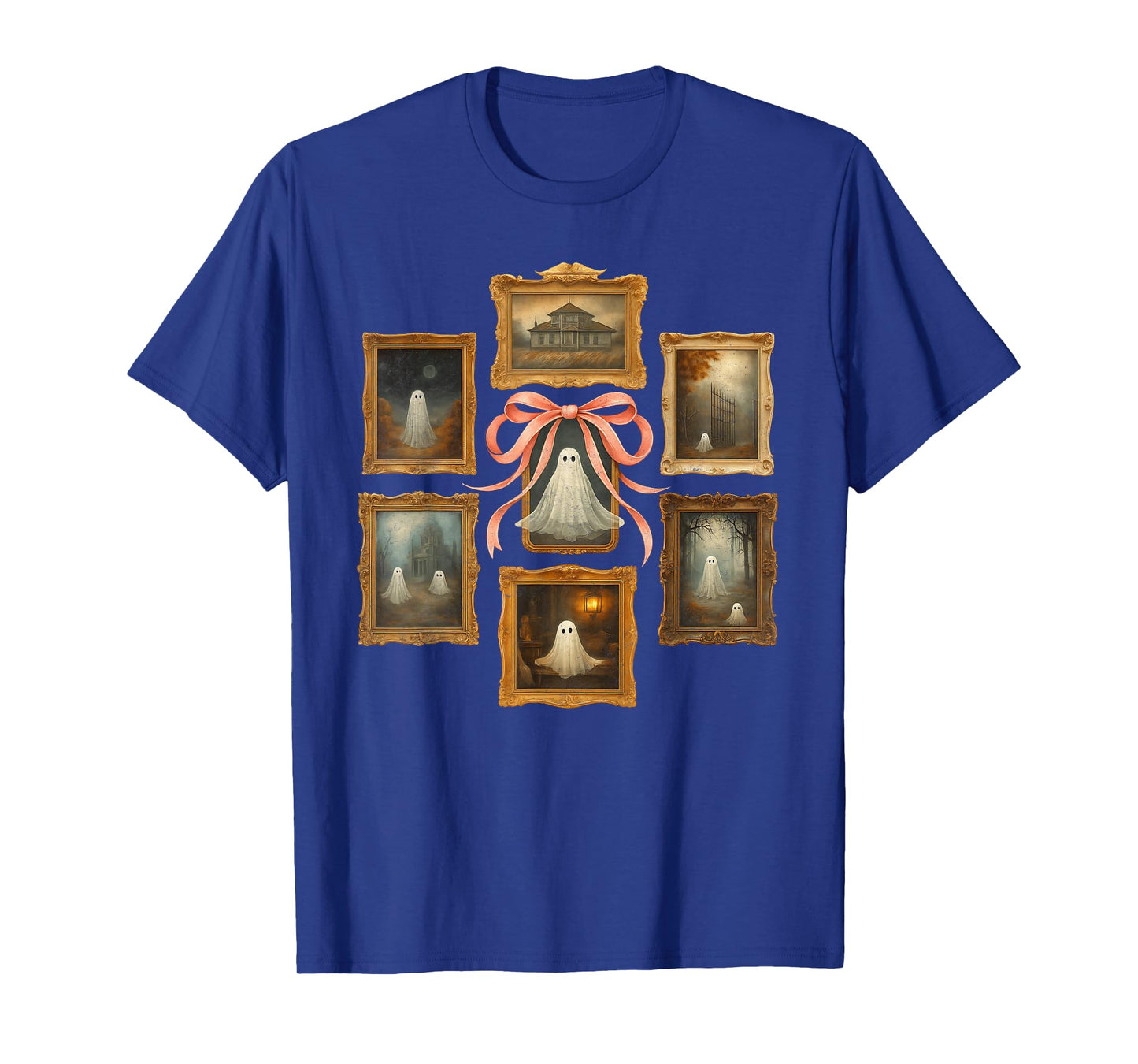 Retro Ghost Boojee Frames Halloween Coquette Spooky Season T-Shirt