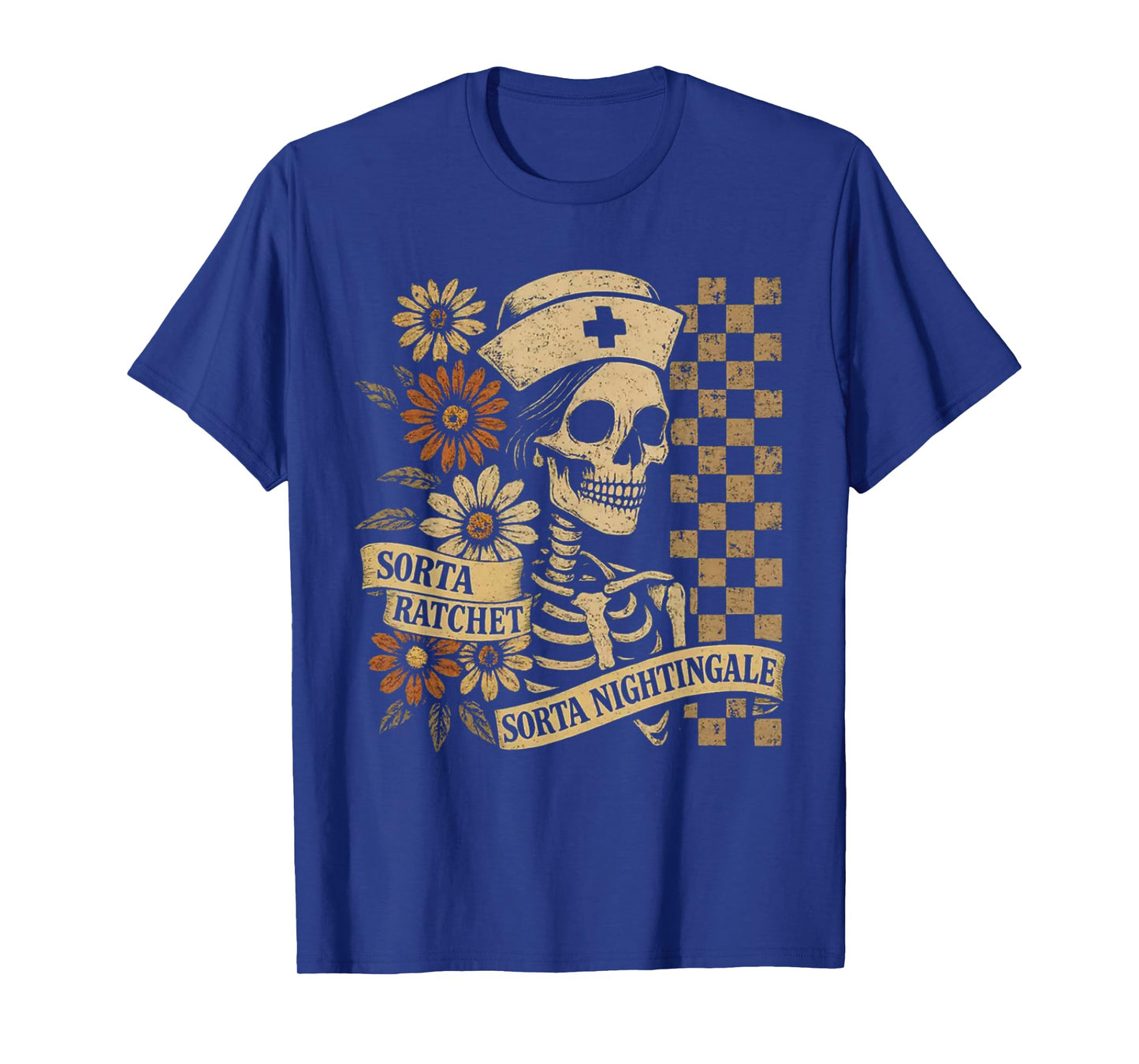 Sorta Ratchet Sorta Nightingale Skeleton Nurse Halloween T-Shirt