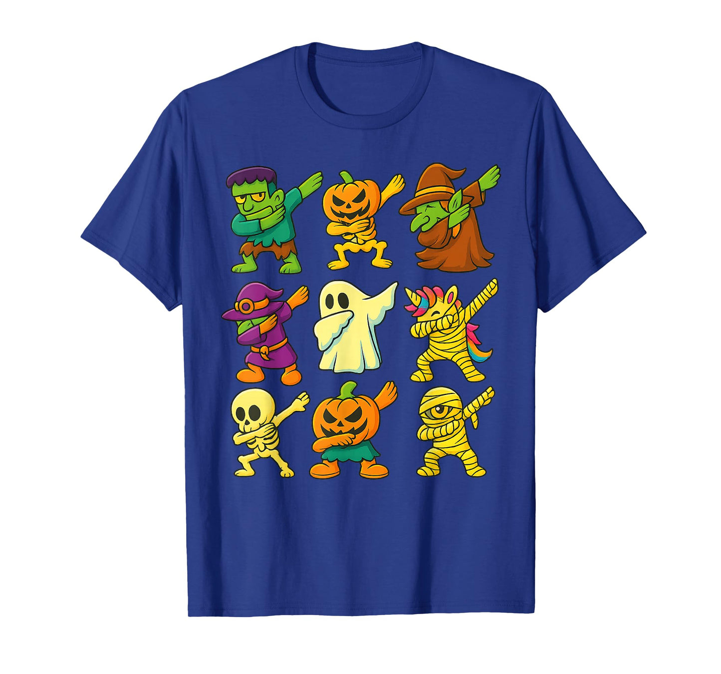 Dabbing Halloween Skeleton Pumpkin Ghost Scary Vampire T-Shirt