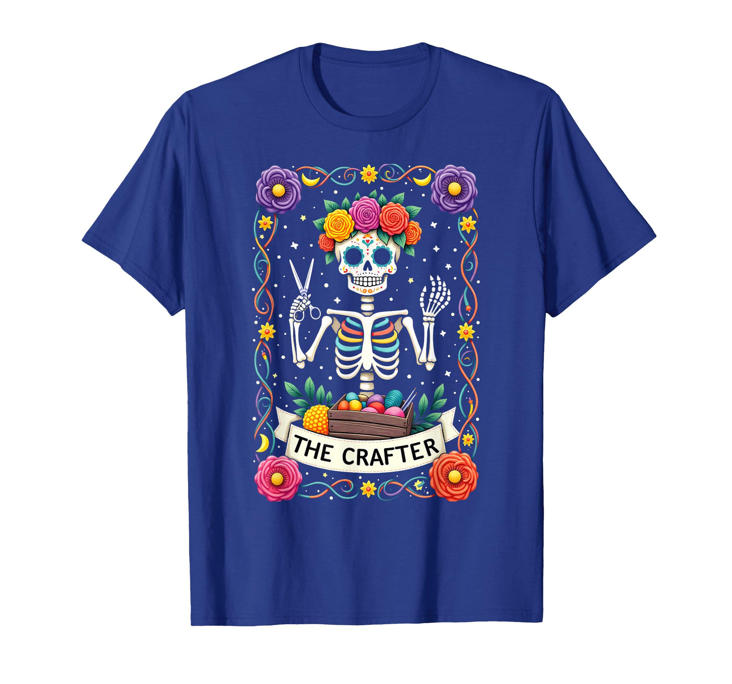 Gothic Tarot Card The Crafter Skeleton T-Shirt