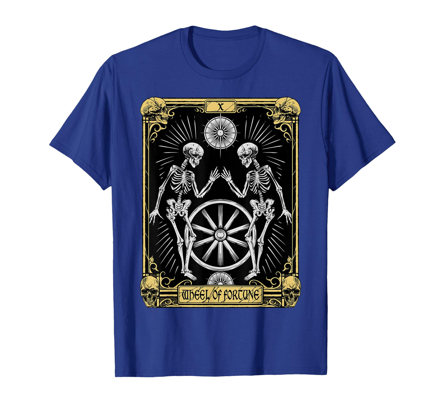 Mystic Skeleton Tarot Card β Wheel of Fortune T-Shirt