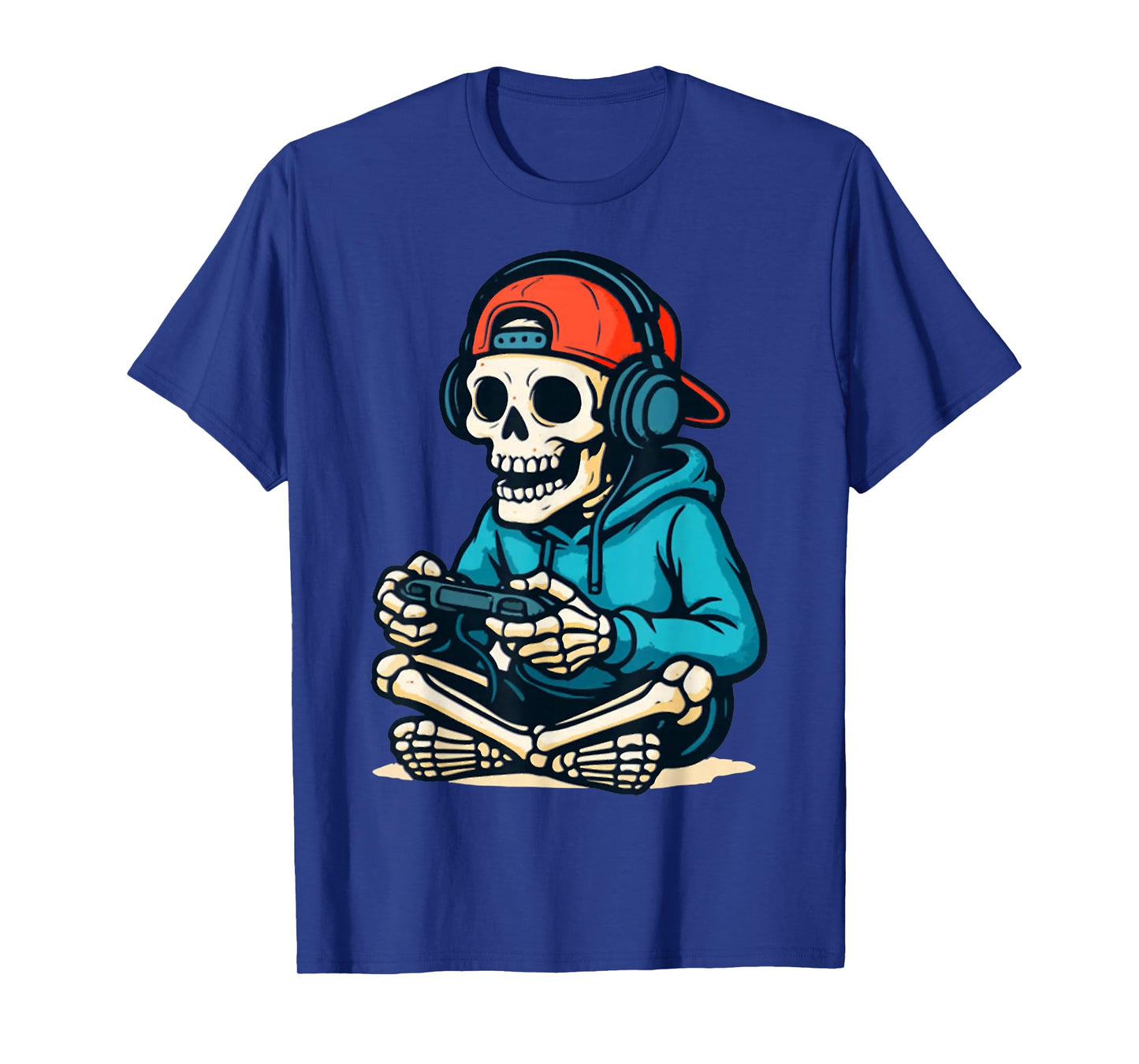 Gaming Skeleton Halloween Gaming Teens Gamer Men Boy Kid T-Shirt
