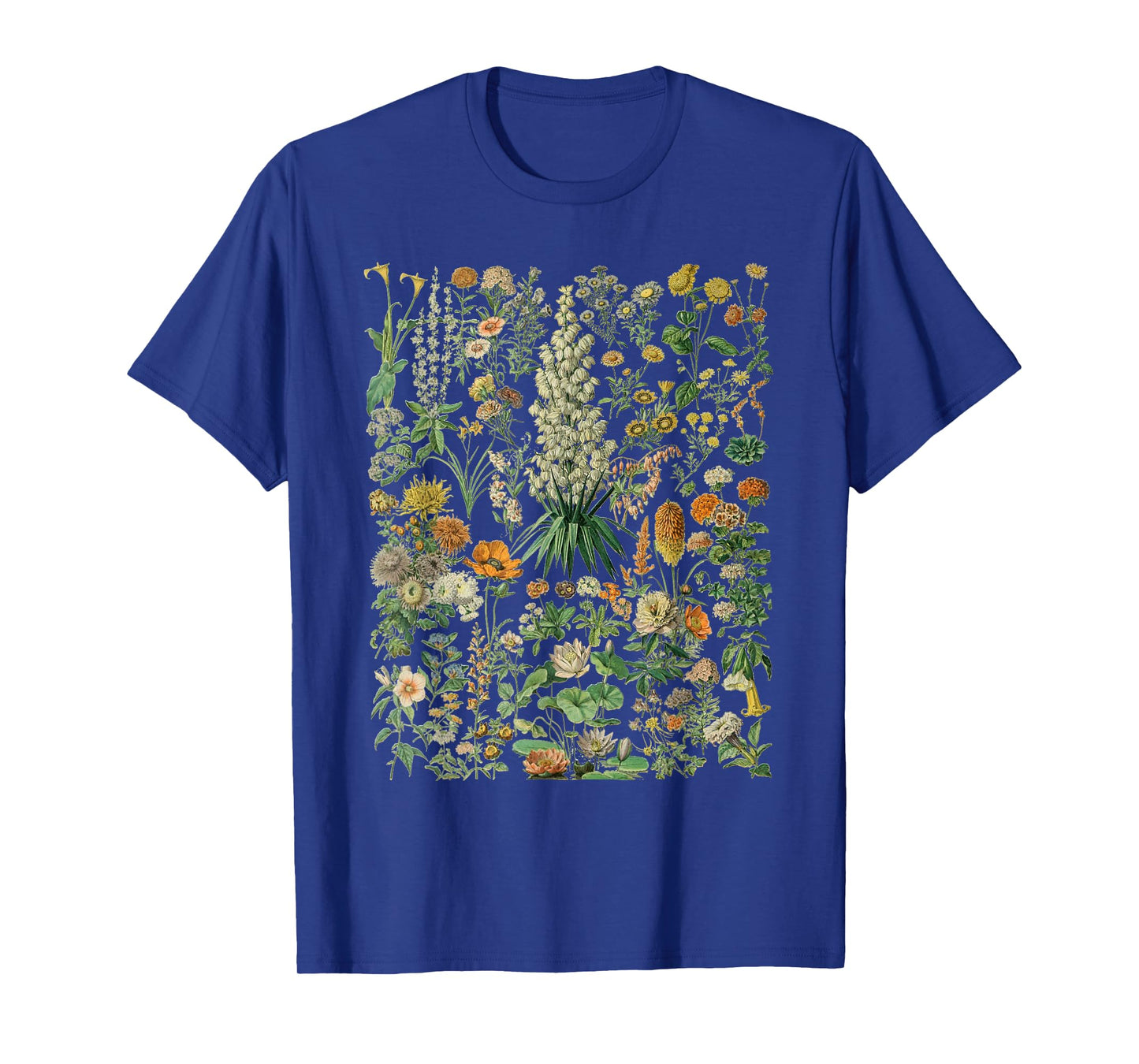 Vintage Inspired Flower Botanical Chart T-Shirt
