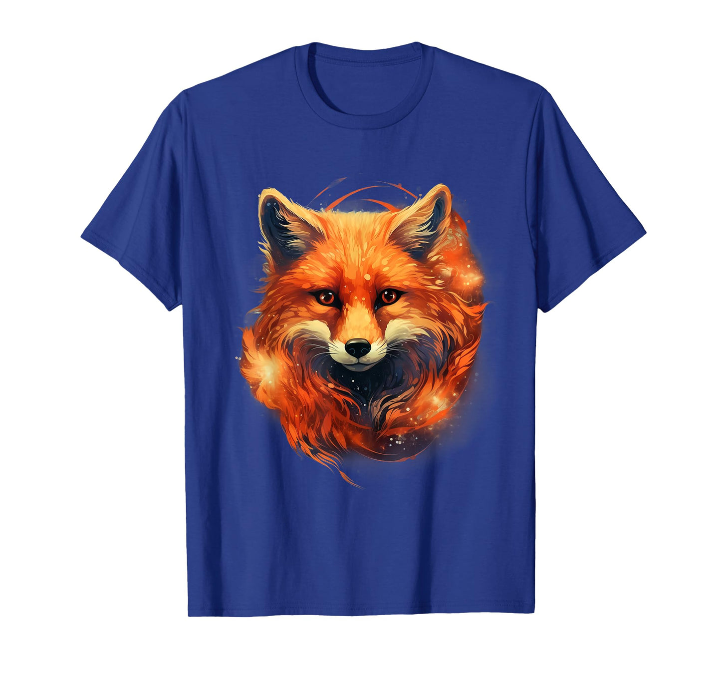 Fox Artwork Animal Lovers Wildlife Colorful Portrait Nature T-Shirt