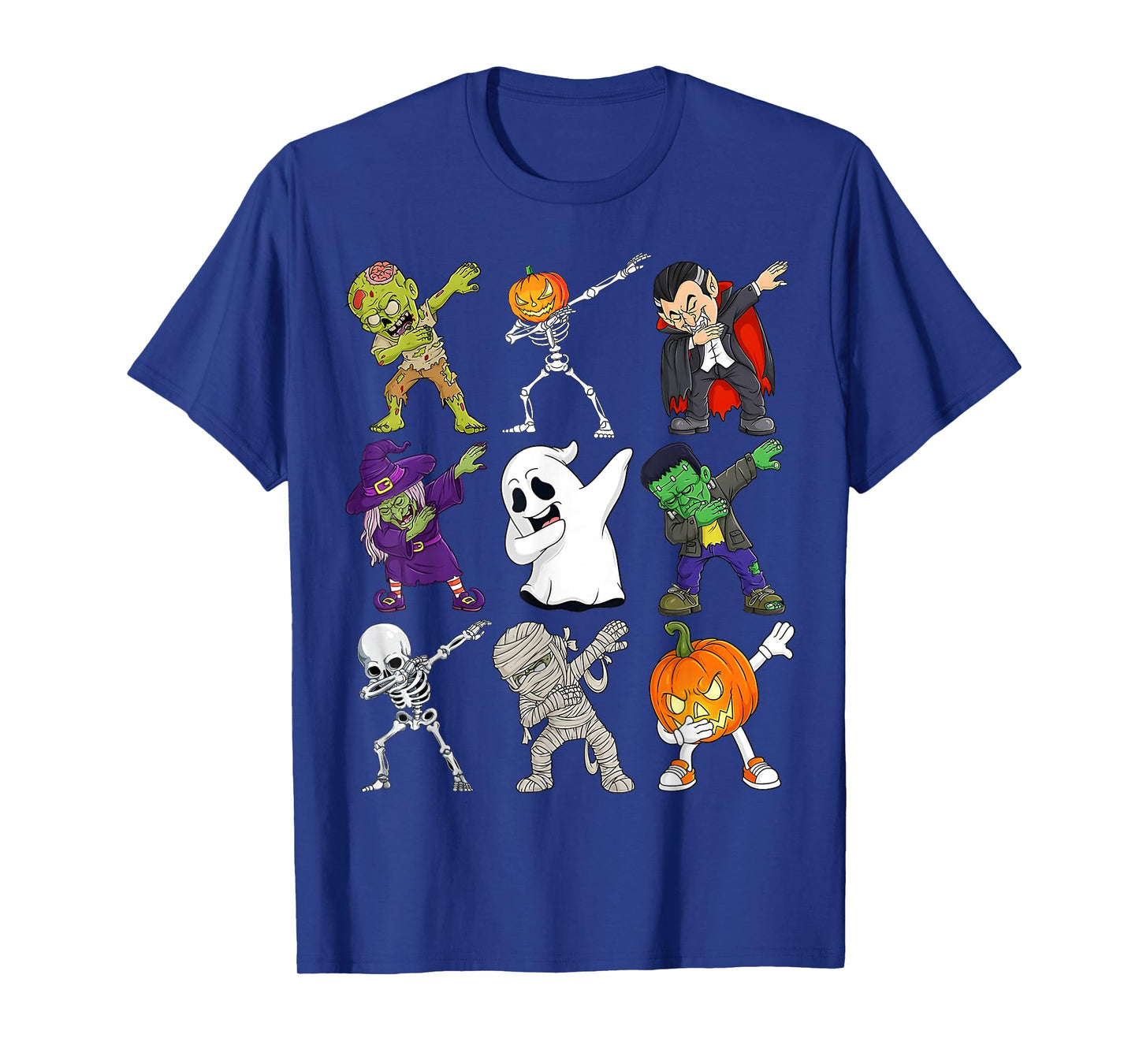 Halloween Ghost Pumpkin Skeleton Dab Costume Boys Girls Kids T-Shirt