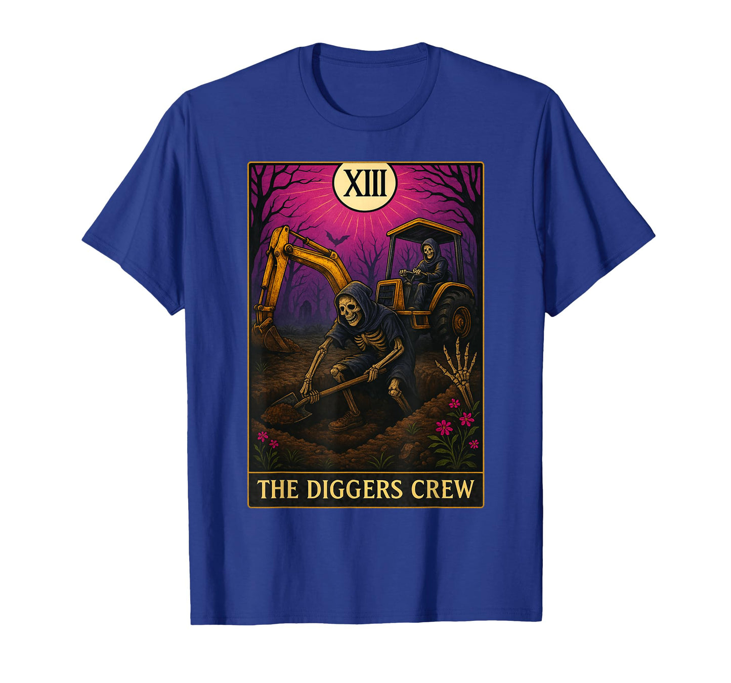 Halloween for Cemetery Workers Digger Truck Construction Job T-Shirt