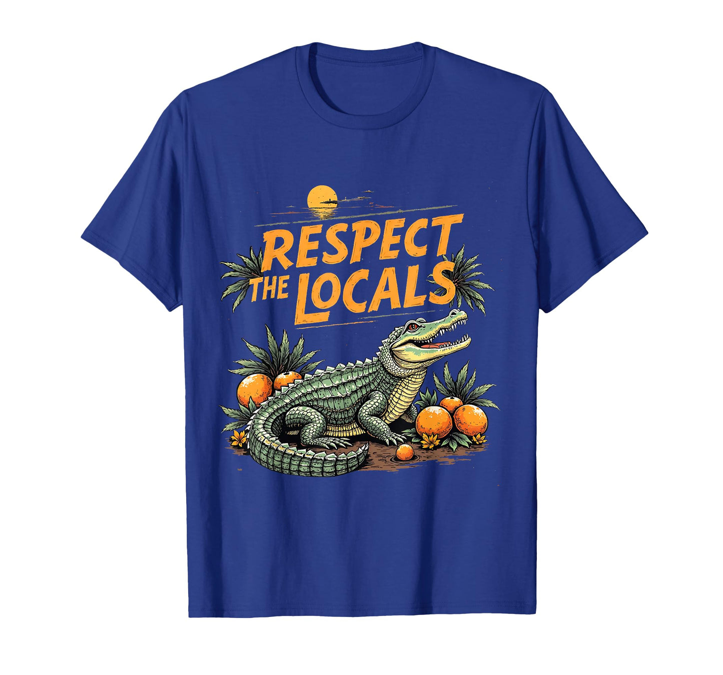 Nature Vibes Respect the Locals Florida Gator Sunset T-Shirt