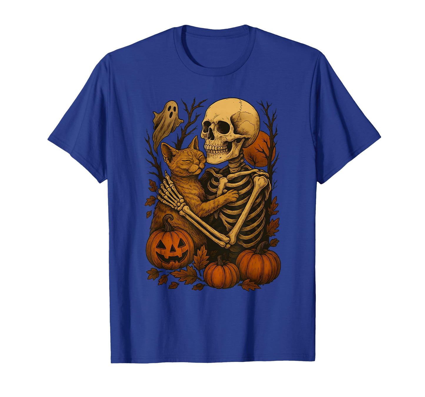 Skeleton Hugging Devon Rex T-Shirt
