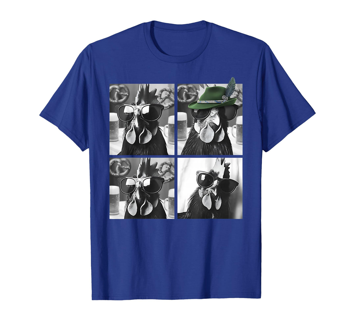 Rooster Wearing Sunglasses Photobooth Selfie Farm Chicken T-Shirt