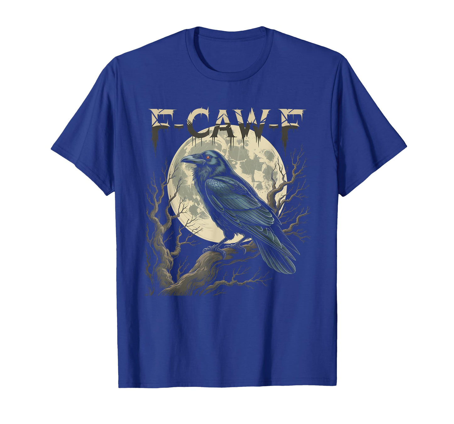 Black Crow, F-Caw-F Funny Black Bird Moon Gothic Adult Humor T-Shirt