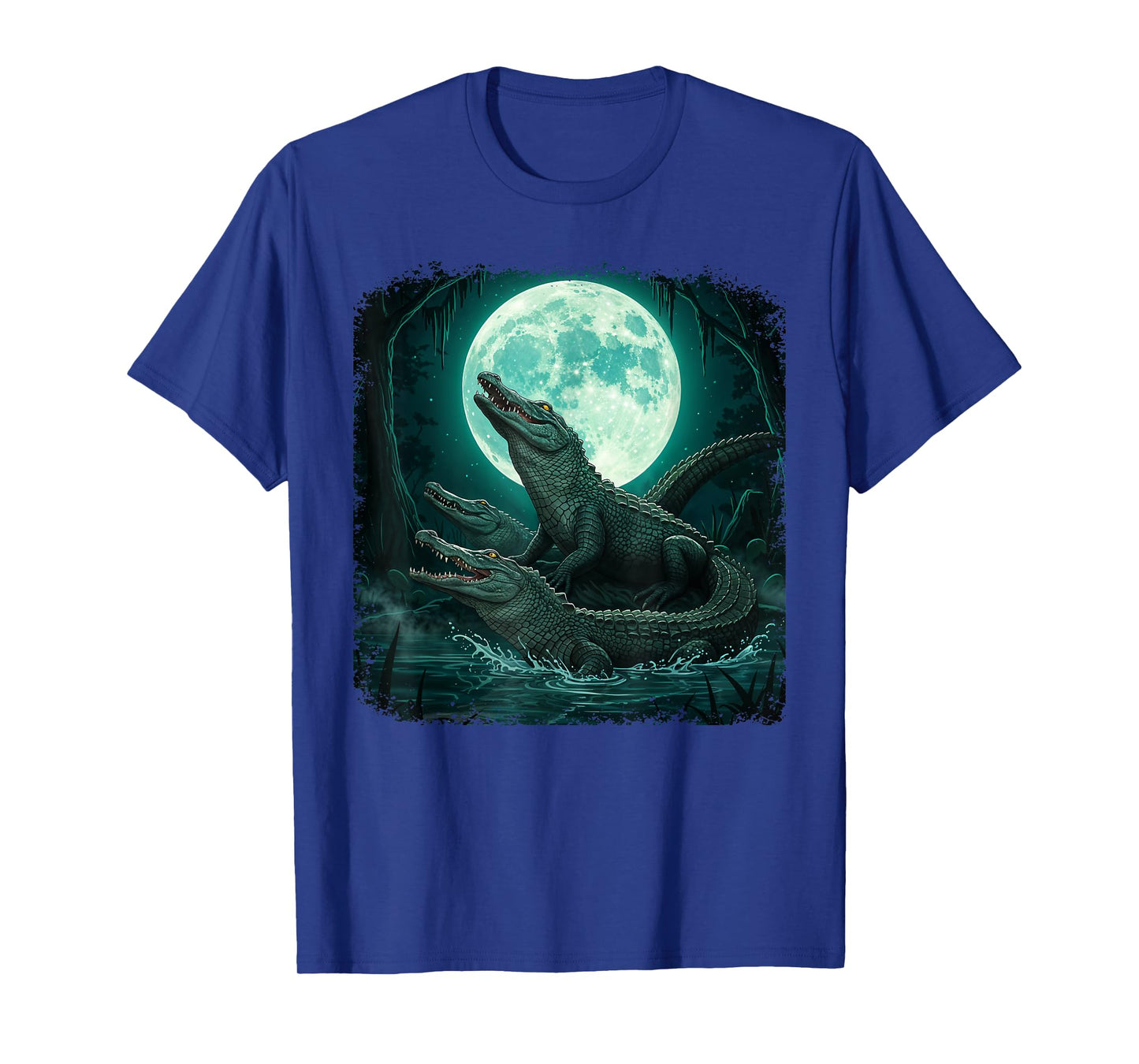 Three Gators Howling at the Moon Alligator Wild 3 Crocodiles T-Shirt