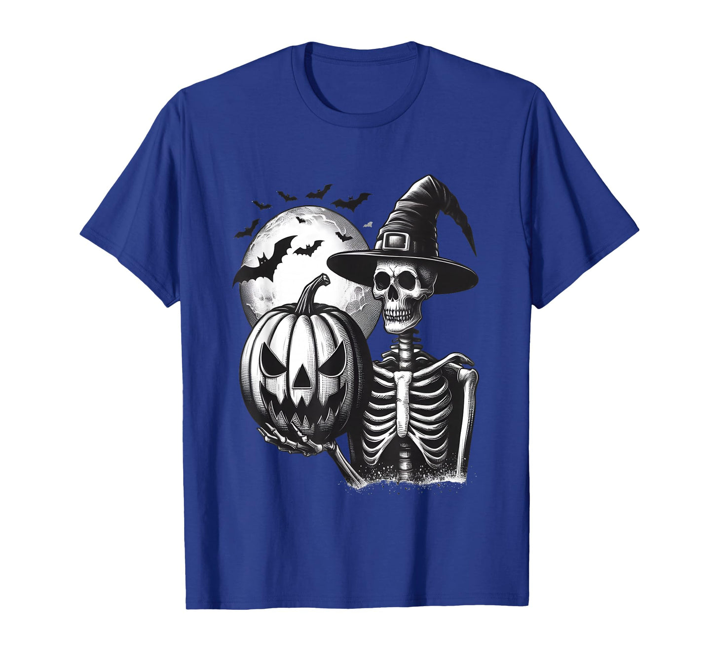 Vintage Spooky Skeleton Scary Halloween Horror Night T-Shirt