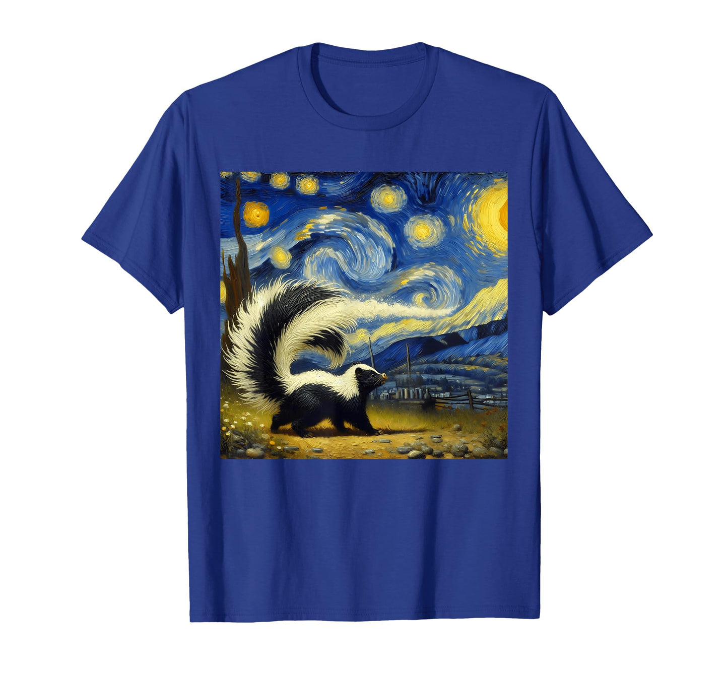 Skunk Starry Night Skunk T-Shirt