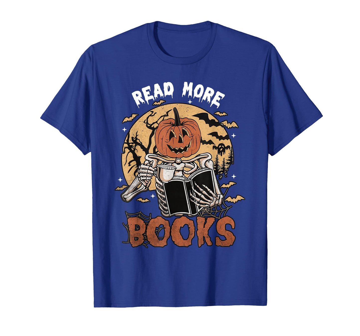 Funny Halloween Skeleton Costume for Readers Men Women Kids T-Shirt