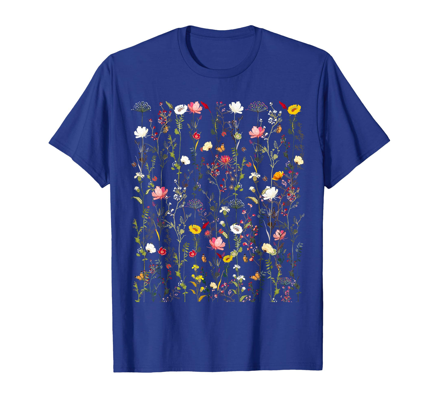 Vintage Inspired Flower Botanical Graphic T-Shirt