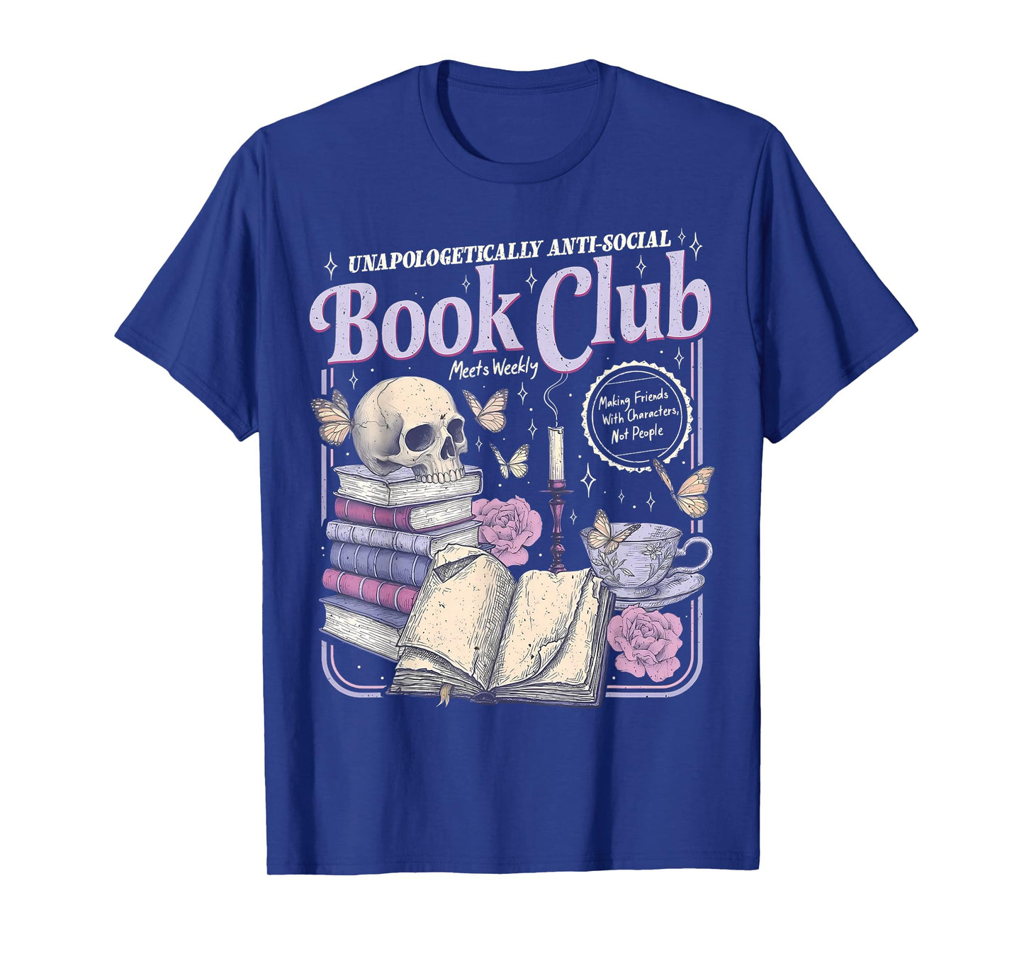 Retro Proud Anti Social Member of Introverted Book Club T-Shirt