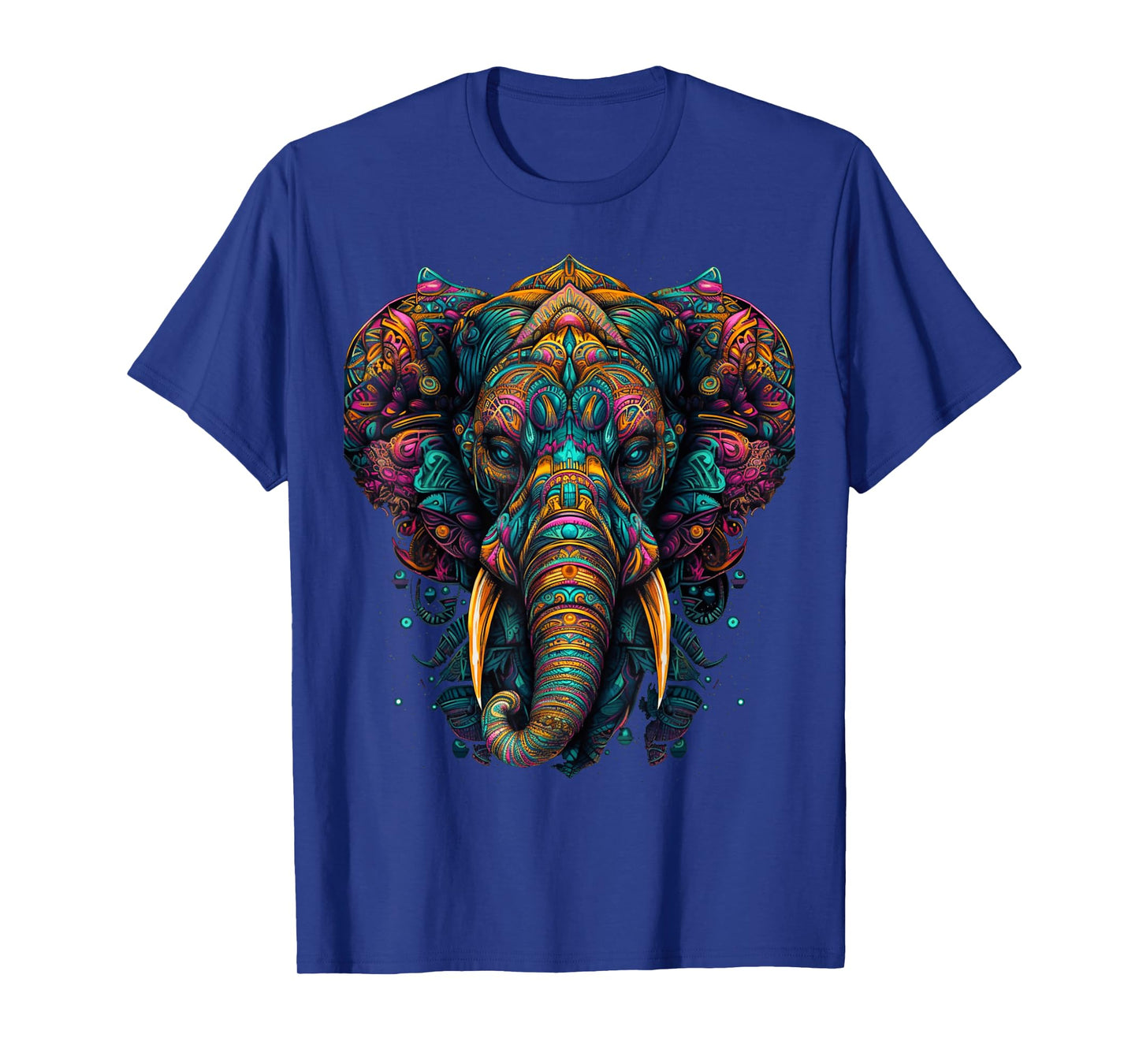 Colorful Elephant | Psychedelic Art Trippy Hippie Men Women T-Shirt