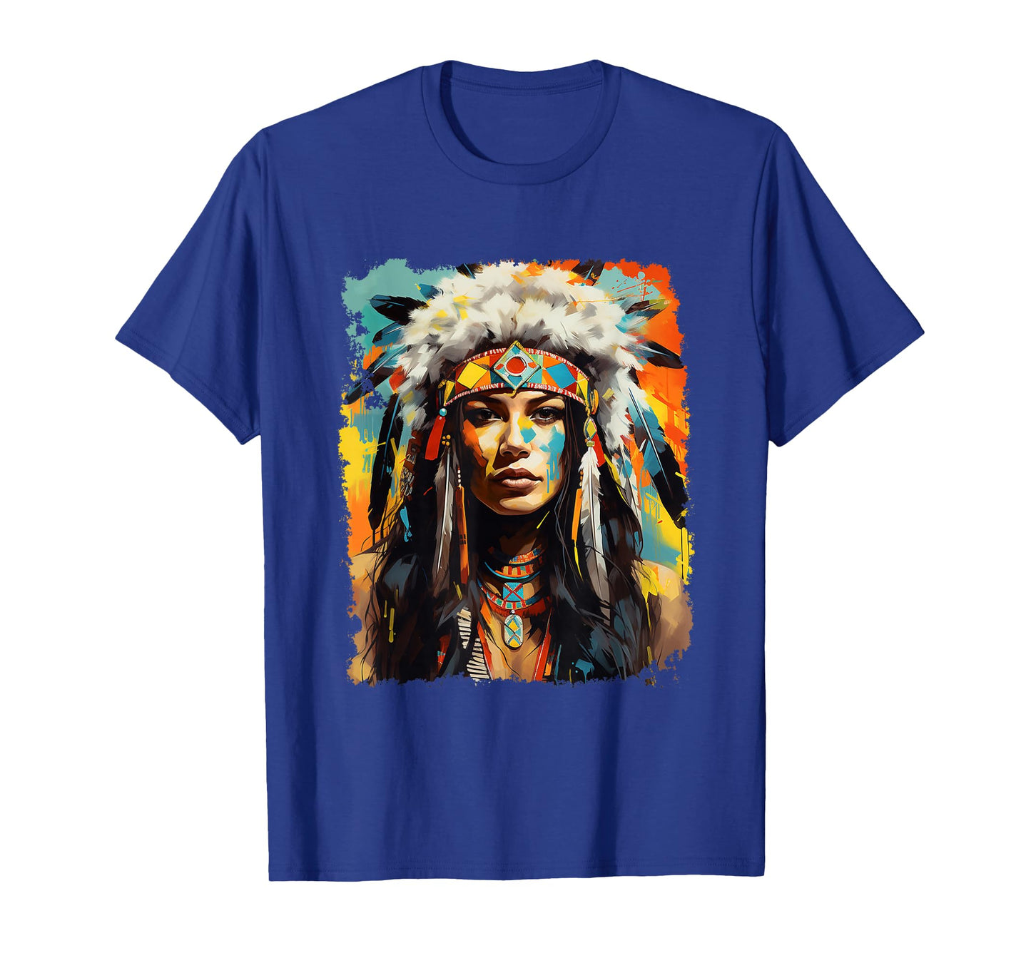 Indigenous Wolfwear Beautiful Native American T-Shirt - Black, Unisex-Adults, Short Sleeve, Small, Regular Fit, Modern Tribal Fusion