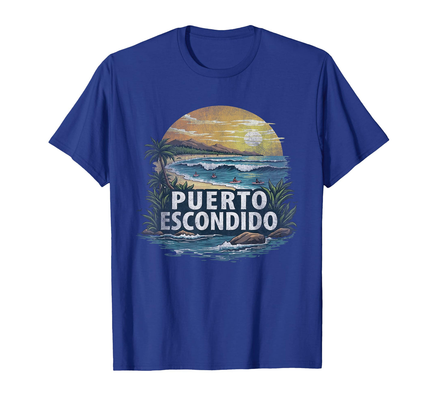 Retro Puerto Escondido Landscape Vintage Souvenir T-Shirt