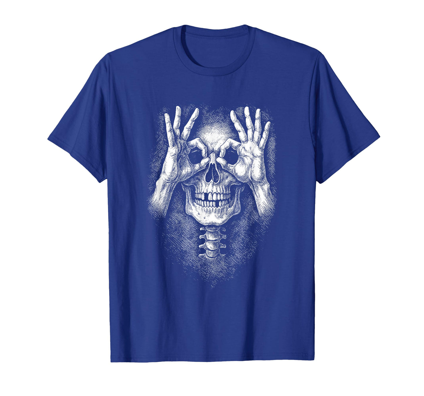 Halloween Skeleton Skull Hands Funny Horror Optical Illusion T-Shirt