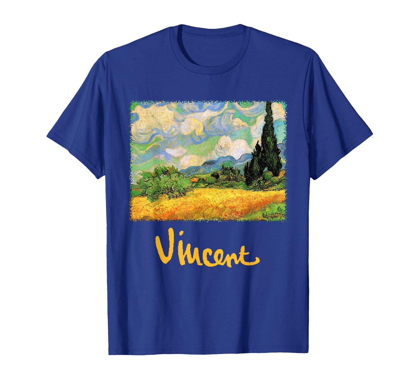 Wheat Field with Cypress Haute Galline by Vincent van Gogh T-Shirt
