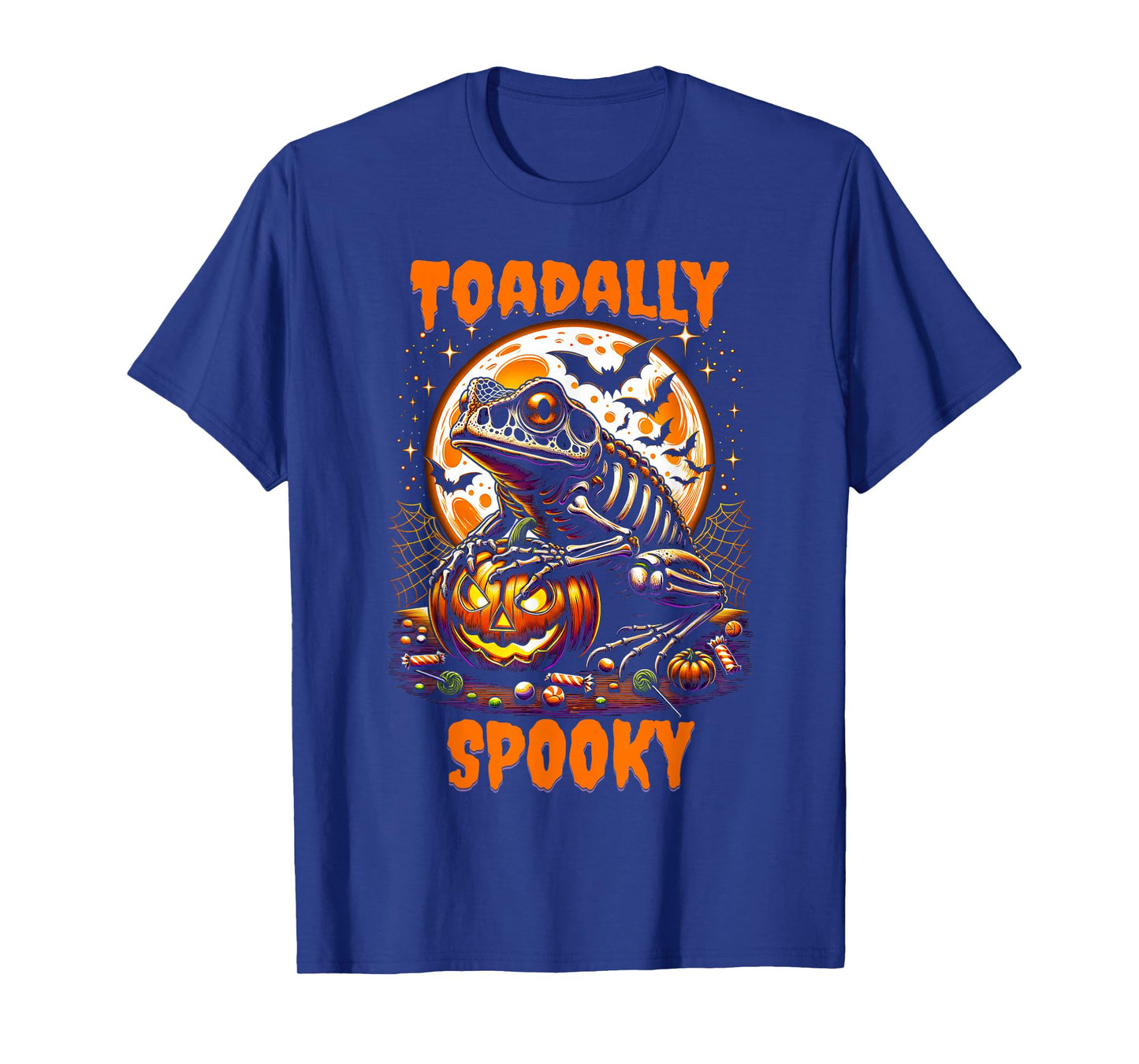 Halloween Toad Frog Skeleton Toadally Spooky Creepy Animal T-Shirt