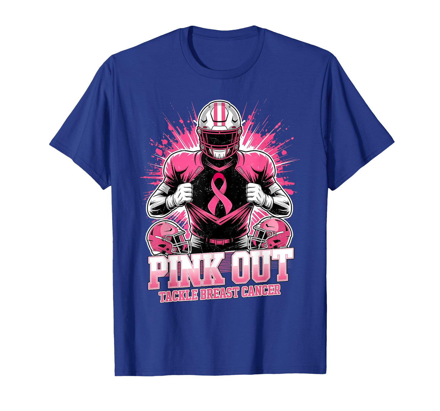 Pink Out Tackle Breast Cancer Awareness Football Men Women T-Shirt