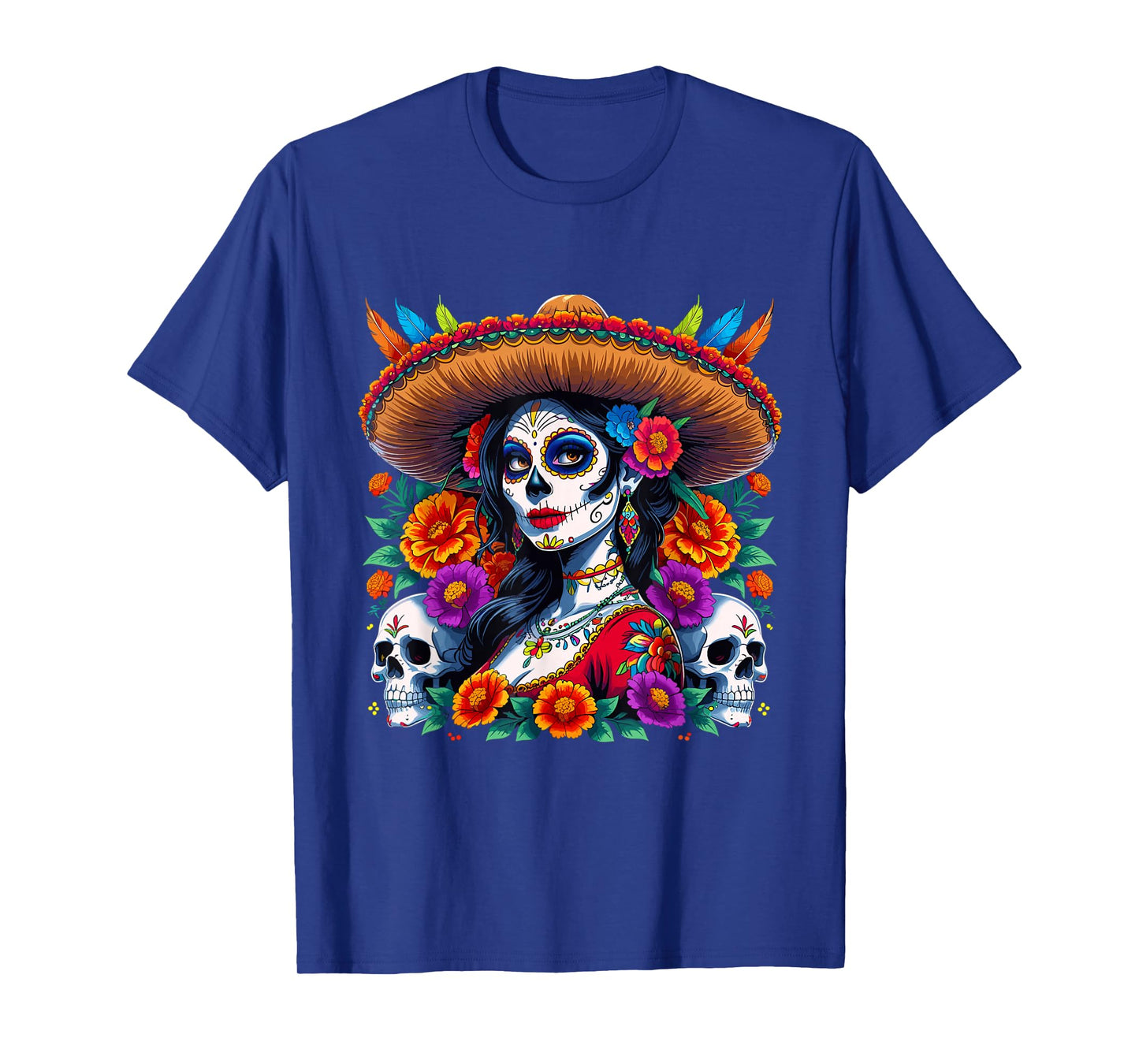 La Catrina Dia De Los Muertos Sugar Skull Art T-Shirt
