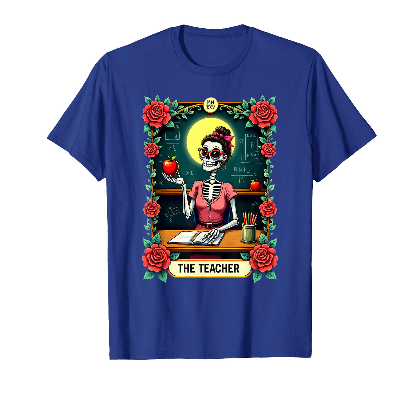 Gothic Tarot Card The Teacher Skeleton T-Shirt