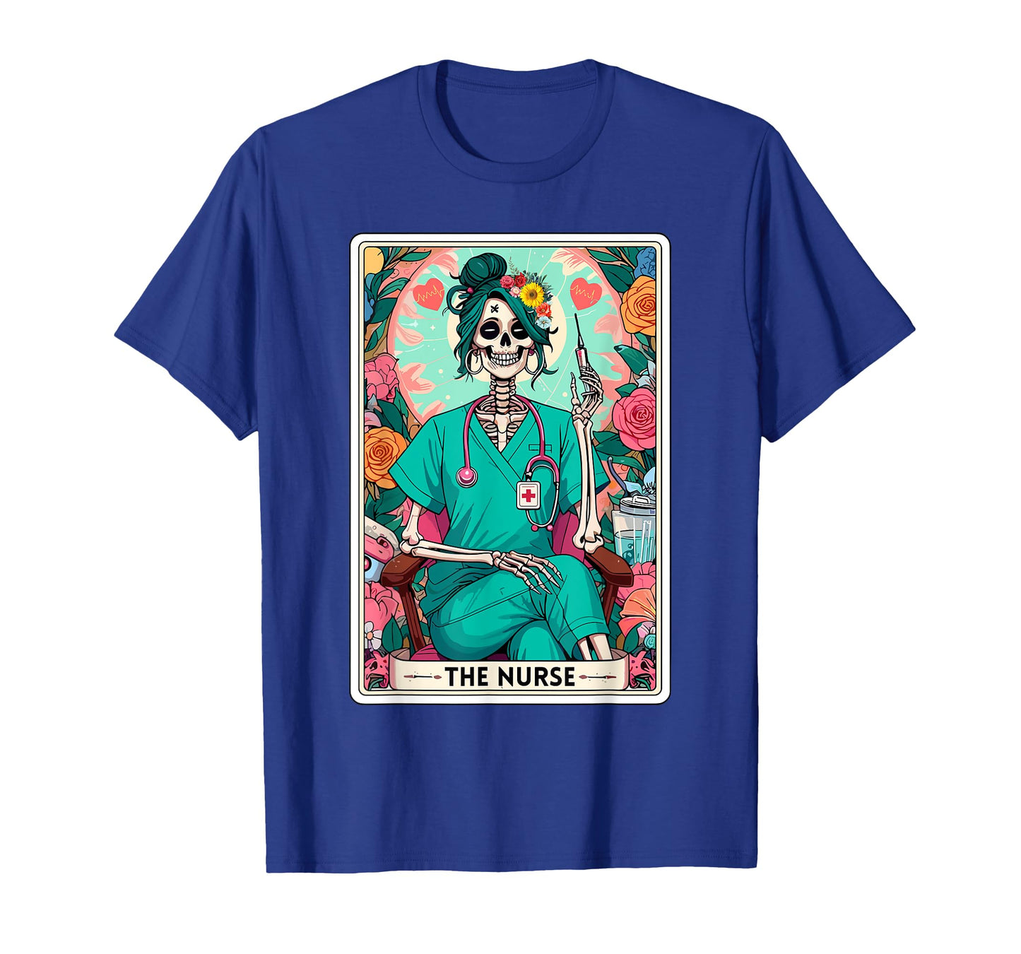 The Nurse Tarot Card Funny Skeleton Nurse Witchy Mom Nursing T-Shirt