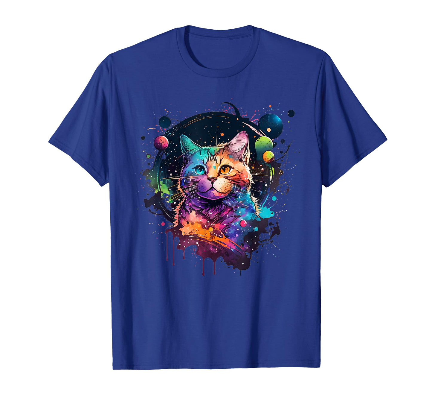 Cat Space Cat Galaxy Kitten Space Kitten Cat T-Shirt for Men Women Kids