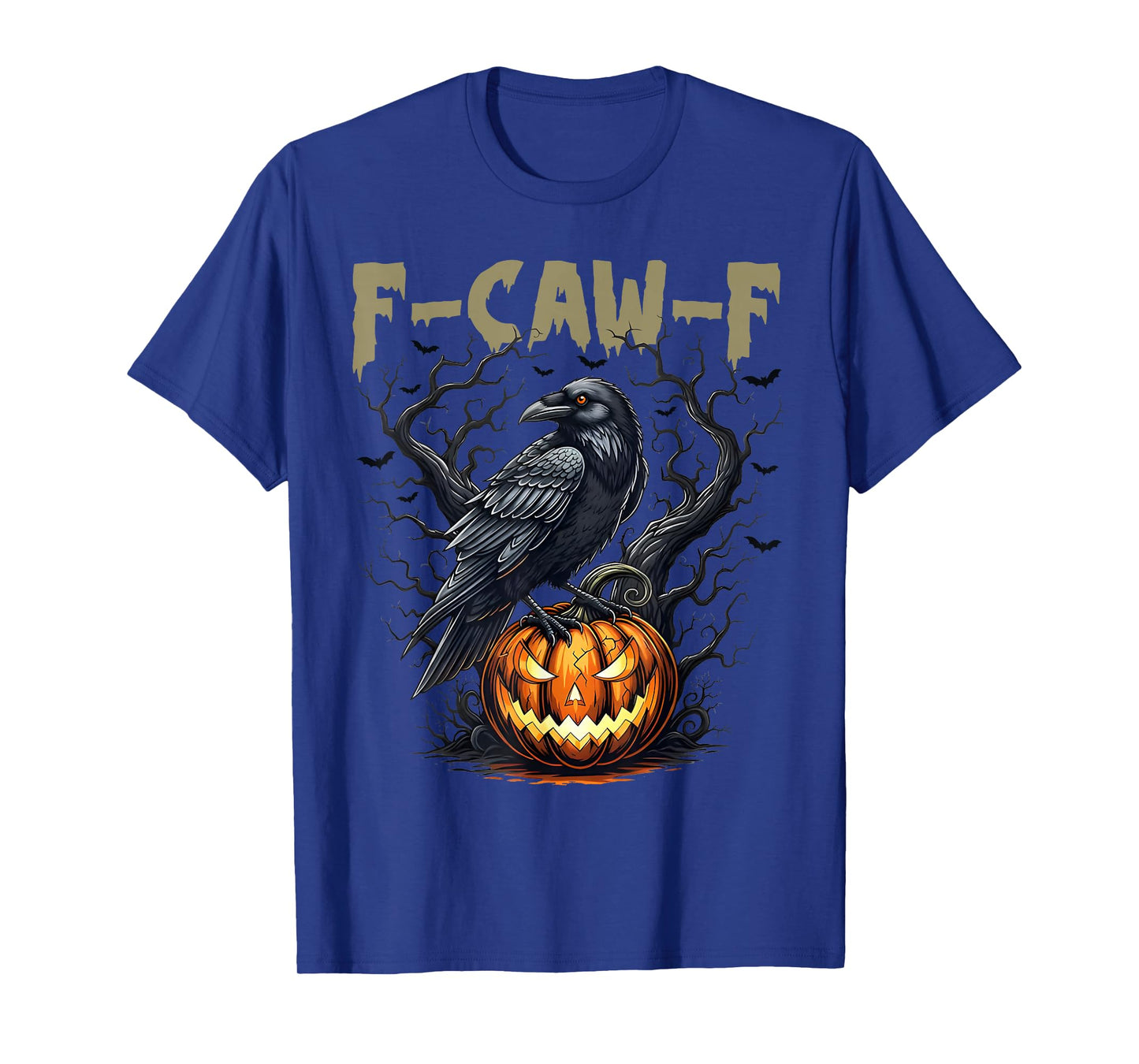 Vintage F-CAW-F Black Crow Funny Bird Moon Gothic Humor T-Shirt