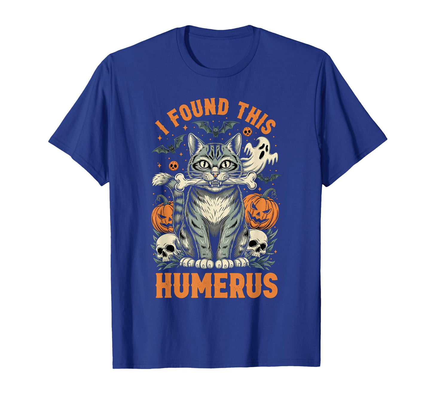 Funny Halloween Cat I Found This Humerus Pun T-Shirt