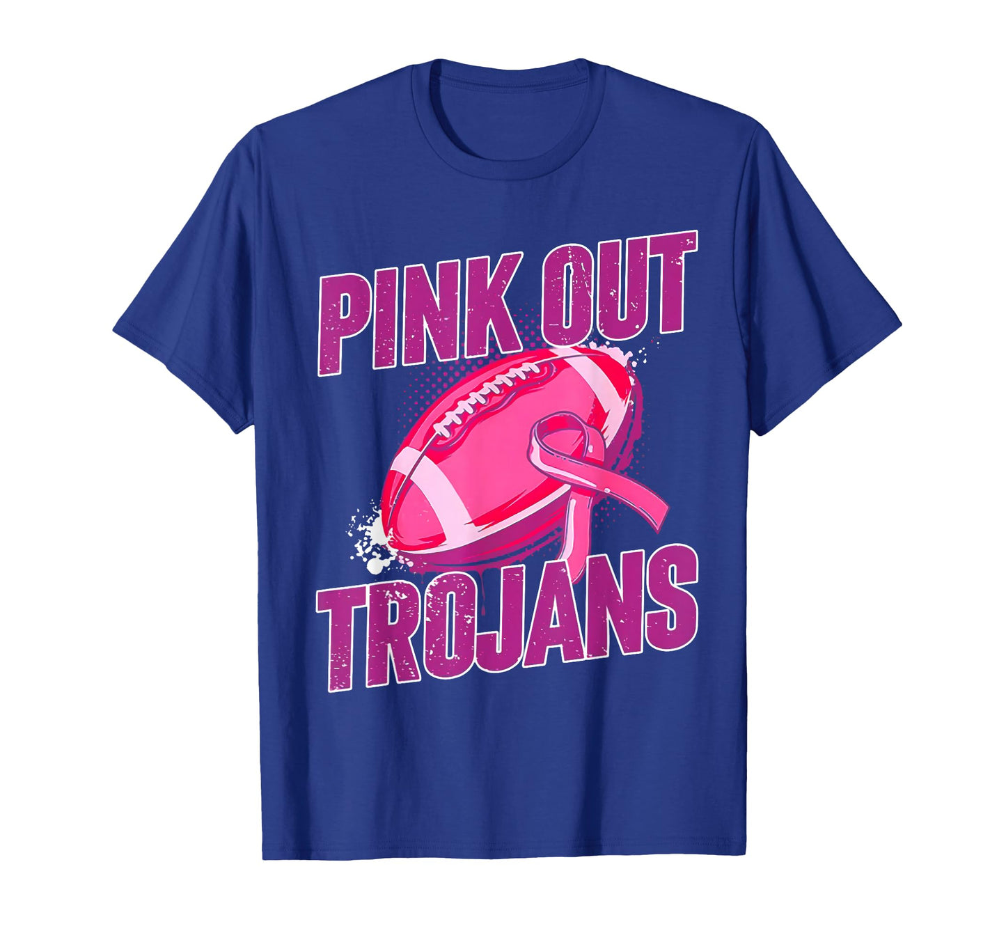 Trojans Pink Out Football Tackle Breast Cancer T-Shirt