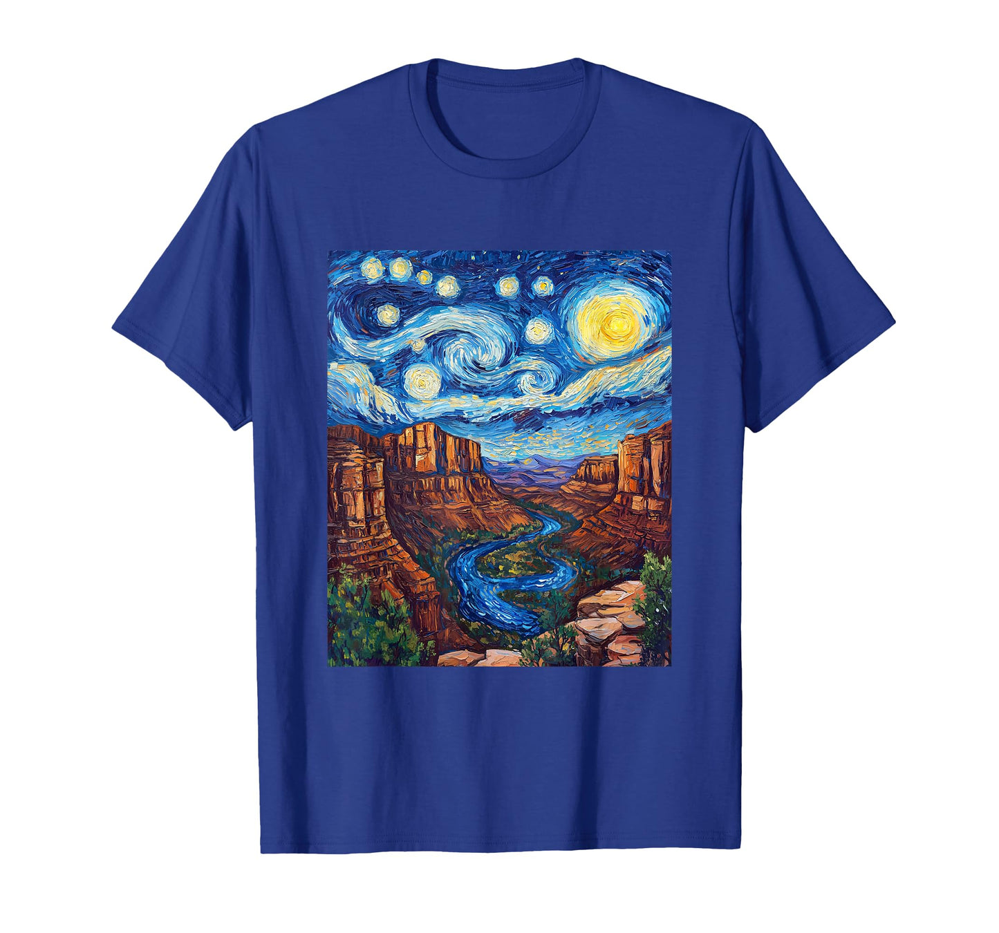 Grand Canyon - Van Gogh Style - Starry Night Design T-Shirt