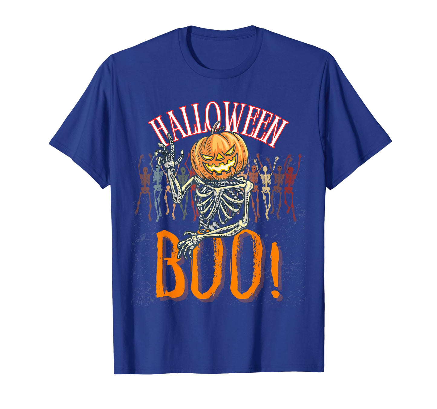 Halloween Pumpkin Skeleton Funny Spooky Costume Dancers Dj T-Shirt