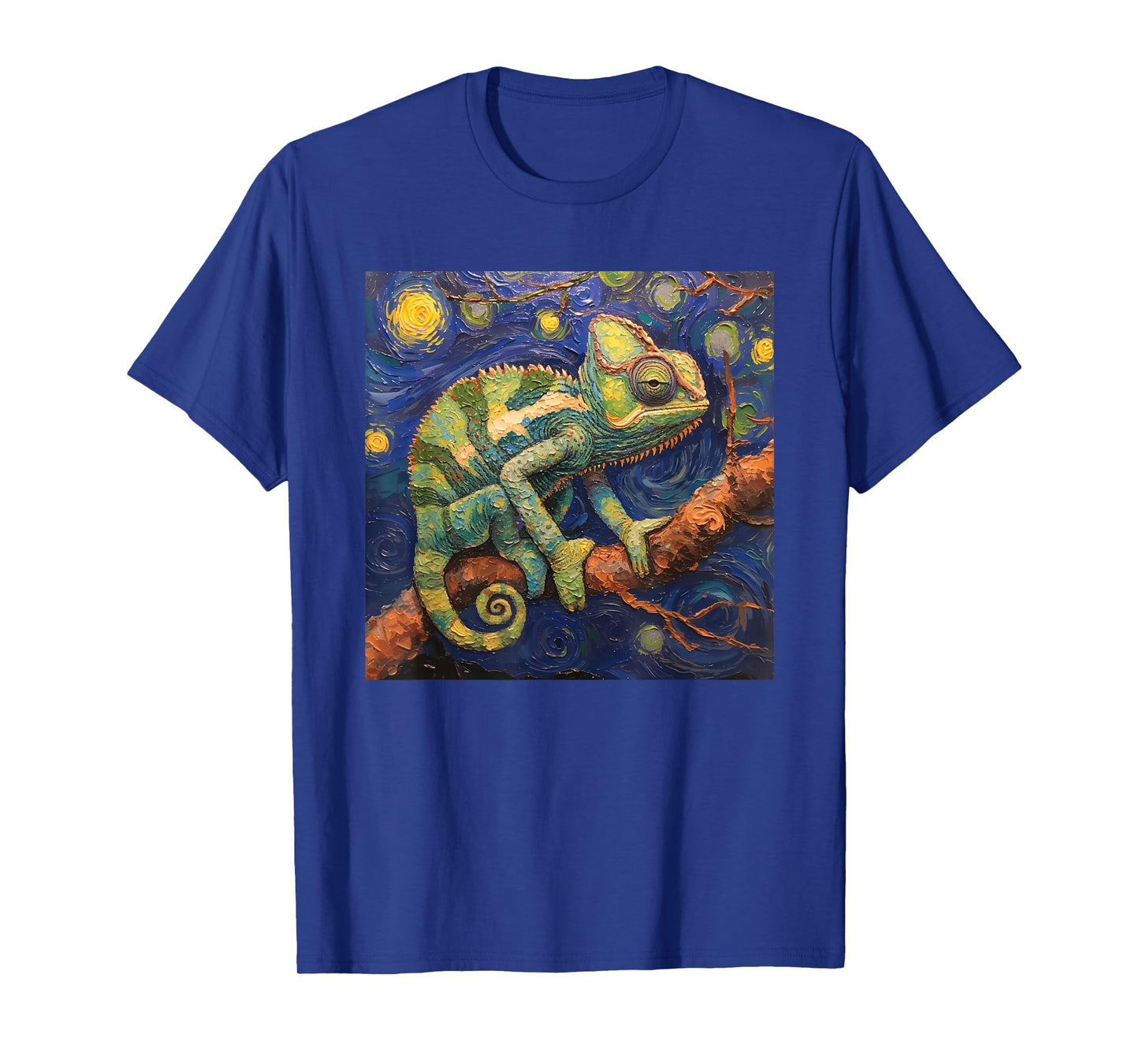 Chameleon Van Gogh Style Starry Night T-Shirt
