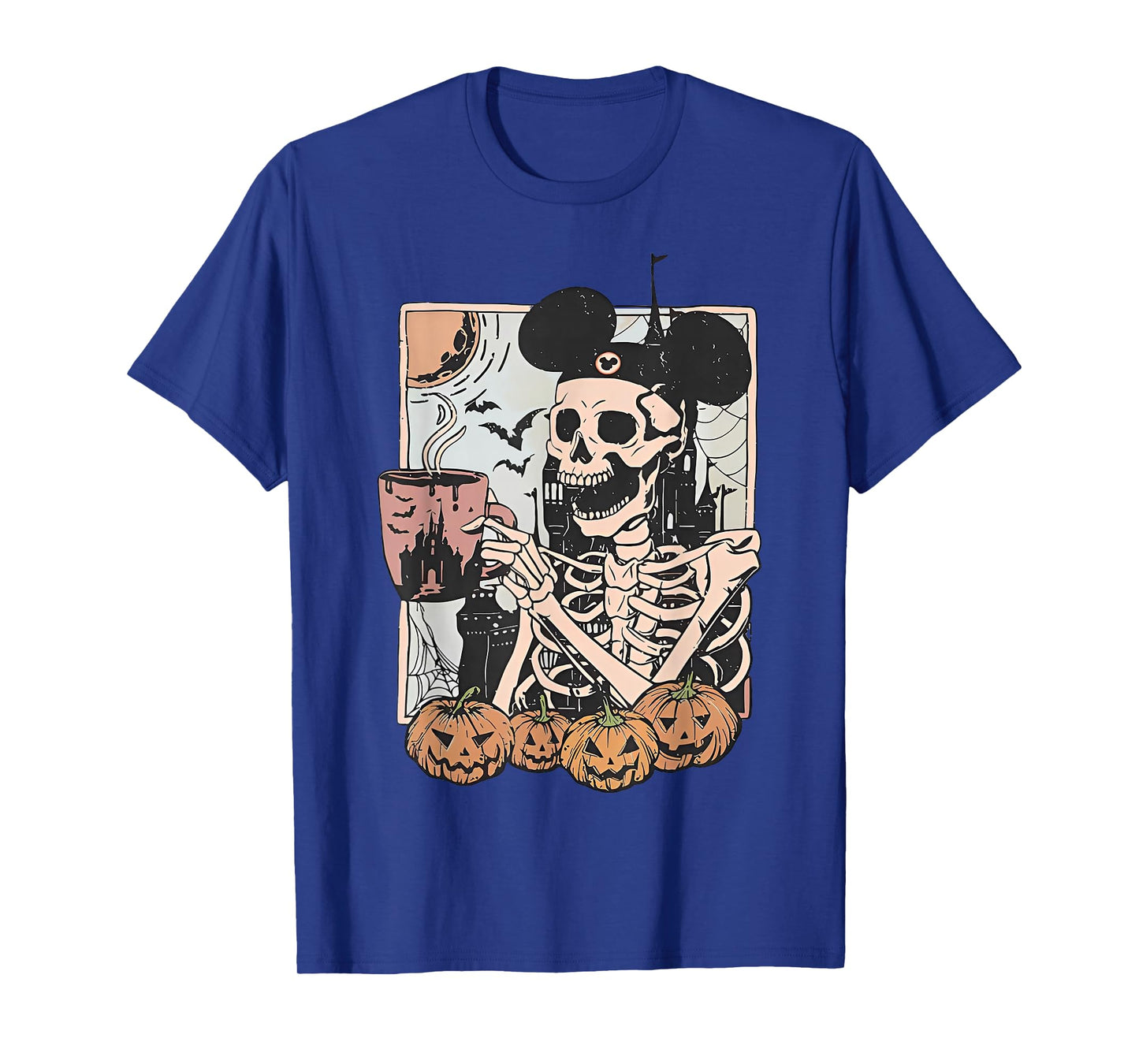 Coffee Skeleton Shirt for Women & Men Halloween Skeleton T-Shirt