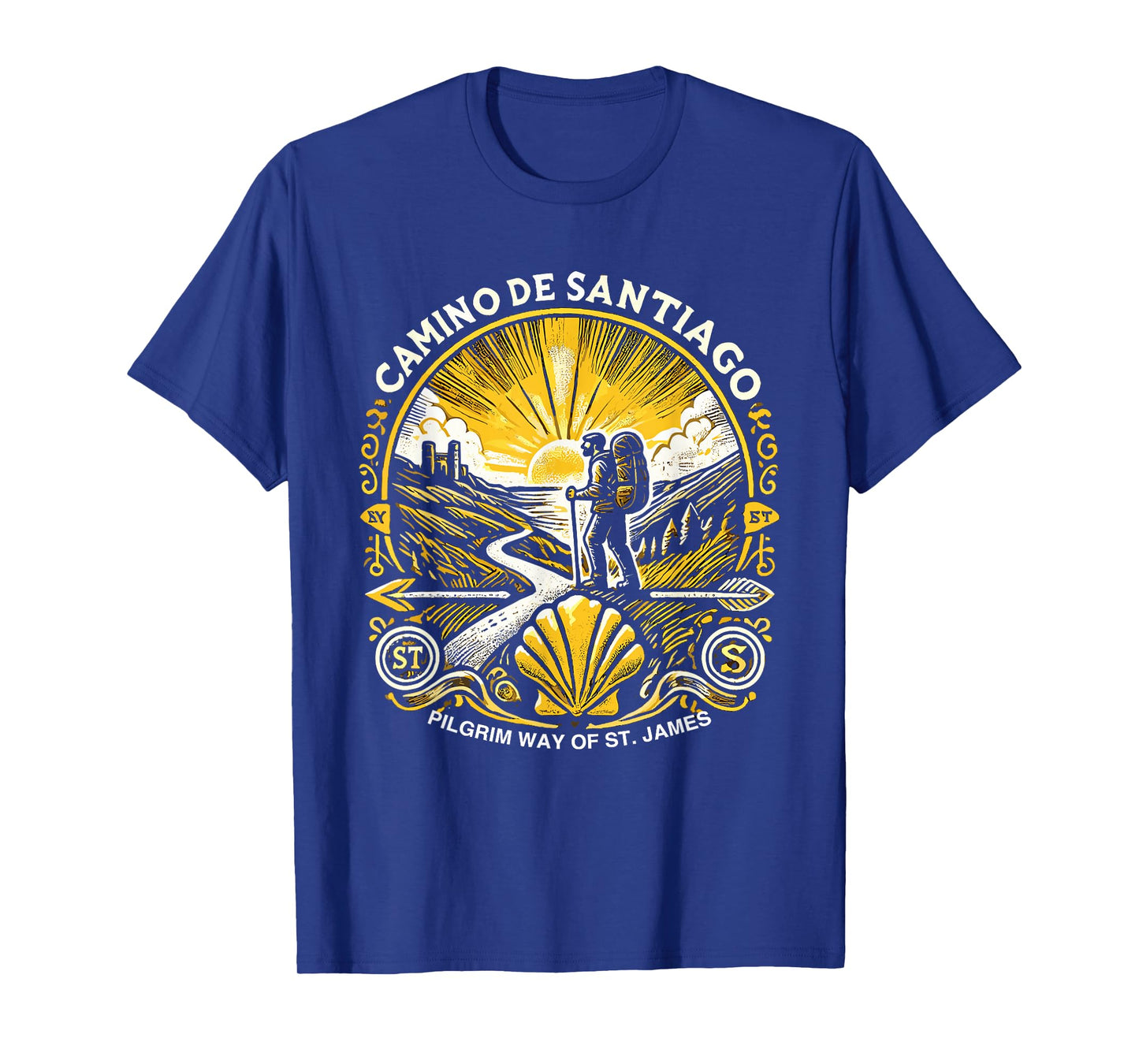 Buen Camino Pilgrimage Camino De Santiago Hiker T-Shirt