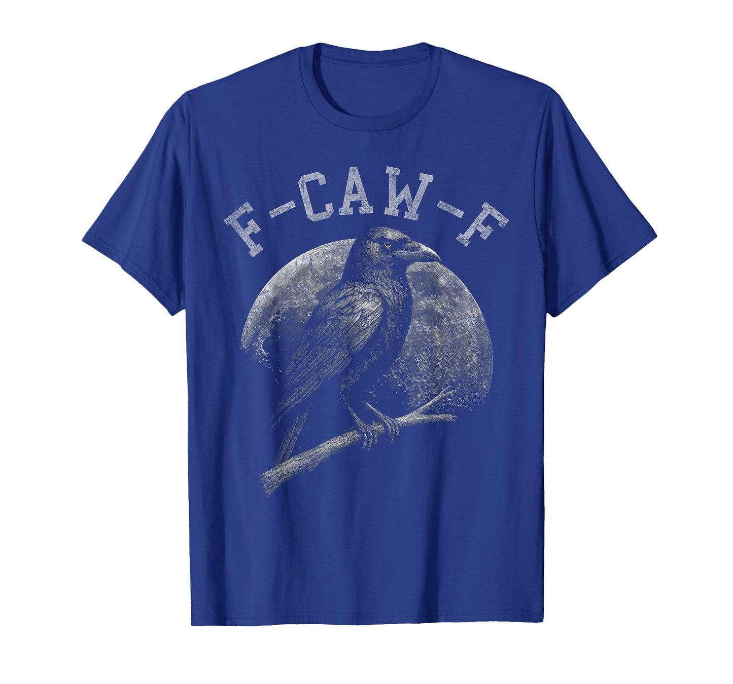 F-CAW-F Dark Raven Black Crow & Moon Gothic Funny Vintage T-Shirt